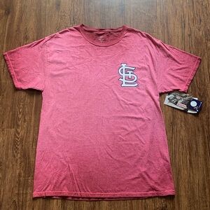 Stitches St Louis Cardinals T-Shirt Size Men’s Large Red Ombre New